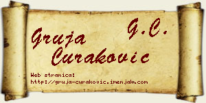 Gruja Curaković vizit kartica